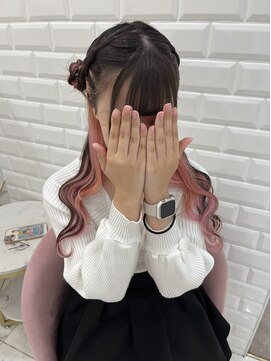 リルミー(Lilme) 【ヘアメ】インナーも可愛い＊あみカチュ片耳ヒツジヘアメ＊新井