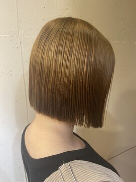 オーガニックマインド 坂戸 鶴ヶ島(organic+mind) 丸みボブミルクティーベージュ透明感カラー20代30代