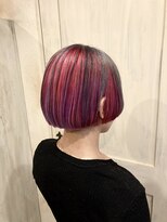 ヘアーリゾートガーデン 南林間店(Hair Resort Garden)&nbsp;メルティカラーシルバー×ピンク/ラウンドボブ/ダブルカラー