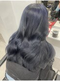 10代20代/艶髪/ブルーグレー/暗めカラー