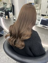 ロンド マーレ 天神大名店(Lond mare) レイヤーカット/黒髪/オリーブベージュ/顔まわりカット