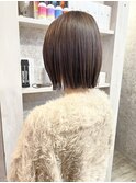 福山市Caaryストレートミニボブ切りっぱなしボブ20代30代40代