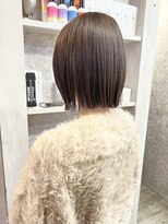 キャアリー(Caary)&nbsp;福山市Caaryストレートミニボブ切りっぱなしボブ20代30代40代