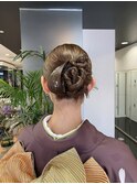 ヘアセット/ヘアアレンジ/カチモリ/編みおろし/ハーフアップ