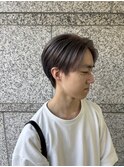 グレージュセンターパート/メンズ/ブリーチ/眉毛/新百合ヶ丘