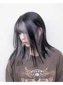 切りっぱなしボブ/外ハネ/ダブルカラー/インナーカラー/豊橋