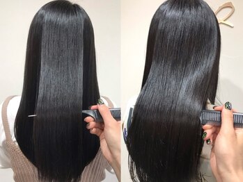 リンク(LinQ)の写真/ダメージを抑え、毛先までまとまる美しい仕上がりに！思わず触れたくなる、柔らかく自然なうる艶髪を。