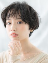 ドクターズサロン LAB 小山店&nbsp;グレージュニュアンスパーマ丸みショートt小山20代30代40代