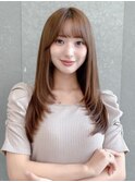 コーラルベージュ/韓国巻き/結べるレイヤーカット/川崎63