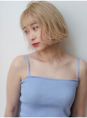 11月1日NEWオープン銀座大人可愛いハイトーン外ハネぱつっとボブ