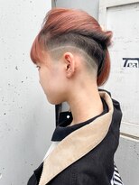 【roijir 表参道 山岸】スキンフェード女子 オレンジ ミニボブ