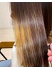 【黒木式】　髪質改善・縮毛矯正（酸性St）＋内部補修ｔｒ＋カラー　￥31,000