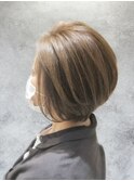 大人かきあげショートボブ
