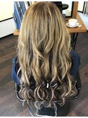**ローライト風ダークアッシュチップエクステ**