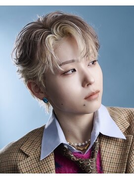 オーシャントーキョーオーバー 渋谷(OCEAN TOKYO OVER) 韓国マッシュセンターパートダウンパーマニュアンスパーマウルフ