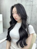 ビューブルー 亀戸錦糸町(VIEW BLUE)&nbsp;美髪カールブルーブラック韓国レイヤーロングセミディ2wayバング