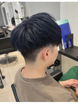 フラミューム 小田原(flammeum) ブリーチでブルーグレーカラー