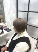  白髪ぼかし/白髪改善カラー/ショート/透明感カラー/脱白髪染め