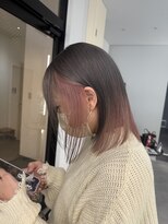 ナンバー 竪町(number+)&nbsp;20代30代40代ストレートインナーカラーピンク