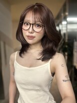 アイシー 表参道(ICY)&nbsp;小顔顔まわりレイヤーカット&ブリーチなし！ショコラブラウン