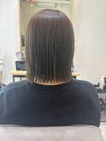 ルーム 富木島店(room)&nbsp;ぷつっとボブ×オリーブベージュ