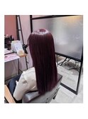 暖色ツヤ感輝く美髪スタイル