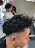 スキンフェード×ツイストパーマ