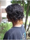 ウルフパーマ インナーカラー ブリーチ ハイトーン ウルフカット