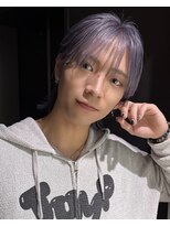 サンクマーケット 渋谷(cinq MARKET)&nbsp;韓国メンズアッシュグレージュカラーシースルーマッシュシルバー