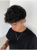 スペインカール波巻きパーマメンズカットメンズパーマ