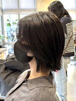 エリマ 調布(elima) 調布イルミナカラーミディアムボブベージュアッシュグレーカラー