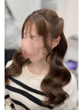 ヘアメイク アンク ハーフツイン 【巻き】ヨシン巻き