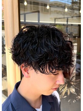 エッジ(EDGE) 大分メンズ刈り上げマッシュ波巻きスパイラルパーマスタイル