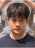 メンズ韓国ヘア無造作パーマダウンパーマアクティブショート