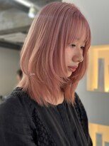 シエル 一社(cher)&nbsp;ピンクカラー×韓国レイヤーカット