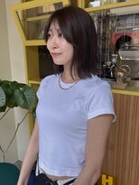 ヒントステーション(HINTSTATION)&nbsp;〈浅草 半個室〉切りっぱなしロブ×アッシュグレージュ