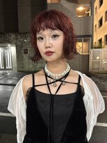 ロッソ 西荻窪(ROSSO)&nbsp;ボブパーマ/ブリーチなしレッド/ドライパーマ/ワインレッド