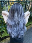 バレイヤージュ × ホワイトアッシュ