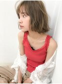 切りっぱなしボブ×まろやかベージュ★中村大輔
