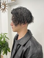 メンズカット スパイラルパーマ マンバン ツーブロック フェード