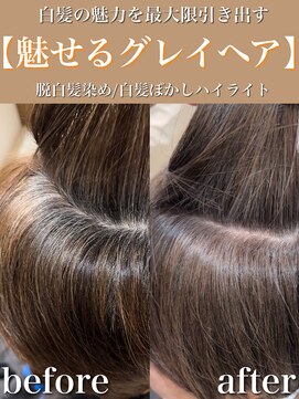 アッシュ 大泉学園店(Ash) 魅せるグレイヘア×シアーベージュ【白髪率50%】