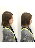 【ステップボーンカット】ビフォーアフター切りっぱなしボブ