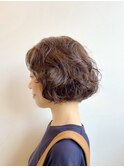 【くせ毛活かし】　クセ毛風パーマ×大人ボブ