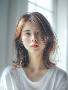 エダ 鎌倉(edA.) 小顔ミディアム#髪質改善#白髪ぼかし#鎌倉#40代#50代#グレージュ