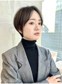 大人ショート/ハンサムショート/前髪なしショート/30代40代50代