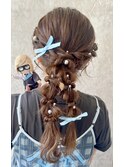推し活ライブ前ツイン編みおろし／ヘアセット/ふわふわ/アレンジ
