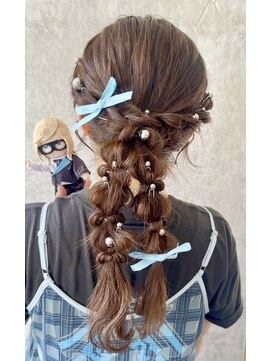 スタイル 横浜(STYLE) 推し活ライブ前ツイン編みおろし／ヘアセット/ふわふわ/アレンジ