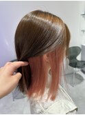 インナーカラーピンクカラーダブルカラー成増
