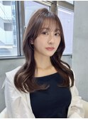 □ 韓国大宮顔周りレイヤーカットハッシュカットワンホンヘア