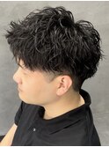 【メンズ】アップバングショート/ツイスパ/ツーブロック